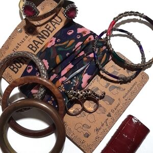 Vintage & Modern Boho Bohemian Accessories Bundle Natural Life Lauren Hope Brass